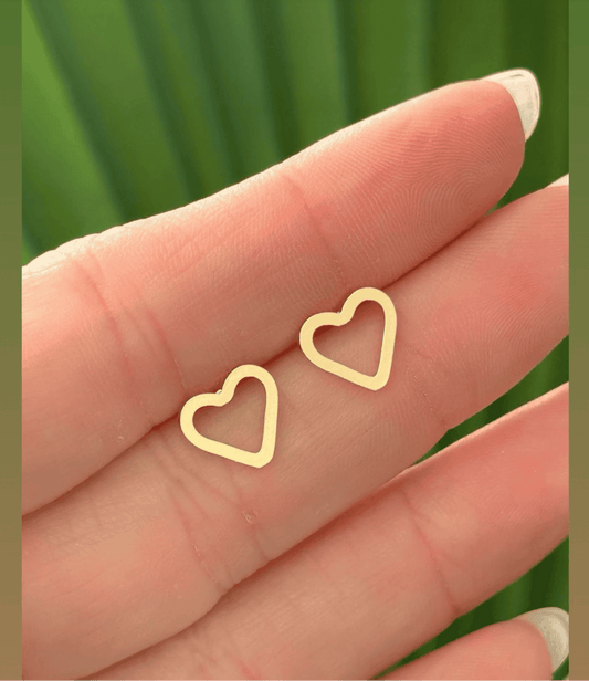 Smooth Hollow Heart Earring
