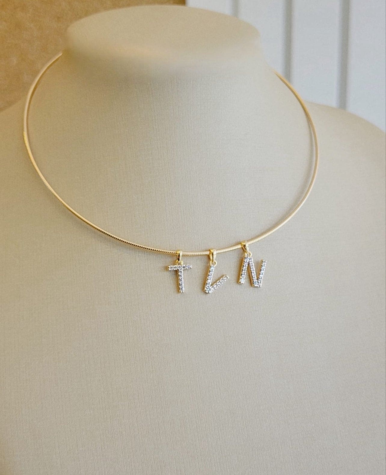 Letter Pendant with Cubic Zirconia 3405