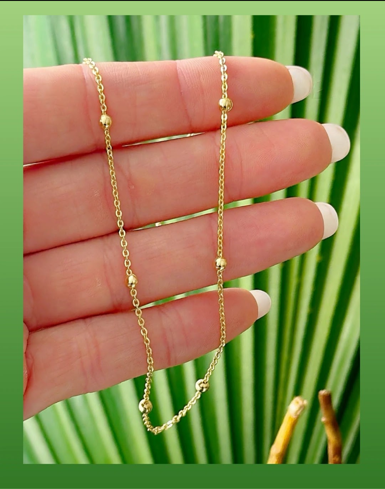 18-inch necklace with mini spheres 11787