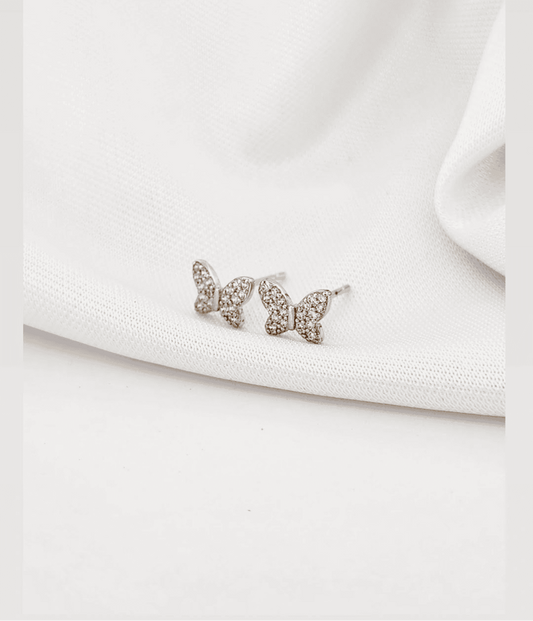 Pavé Butterfly Stud Earrings