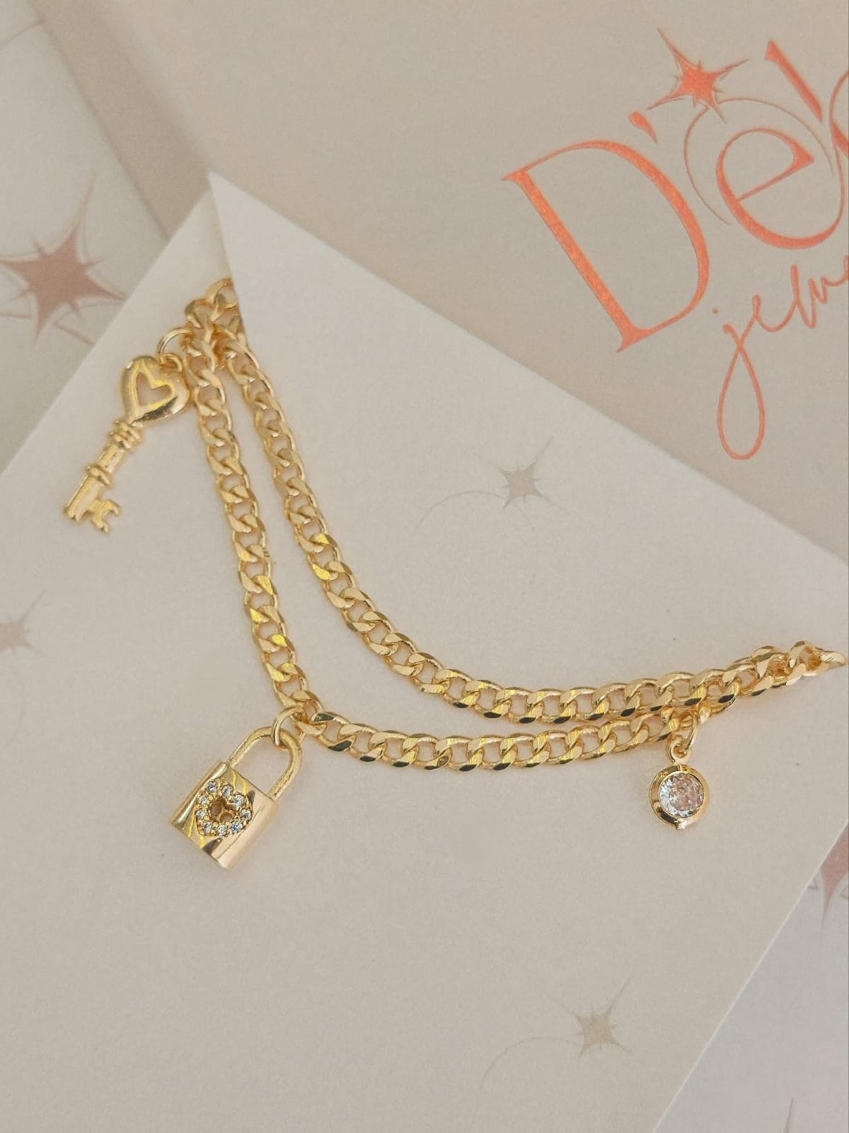 Double bracelet with pendants 4771