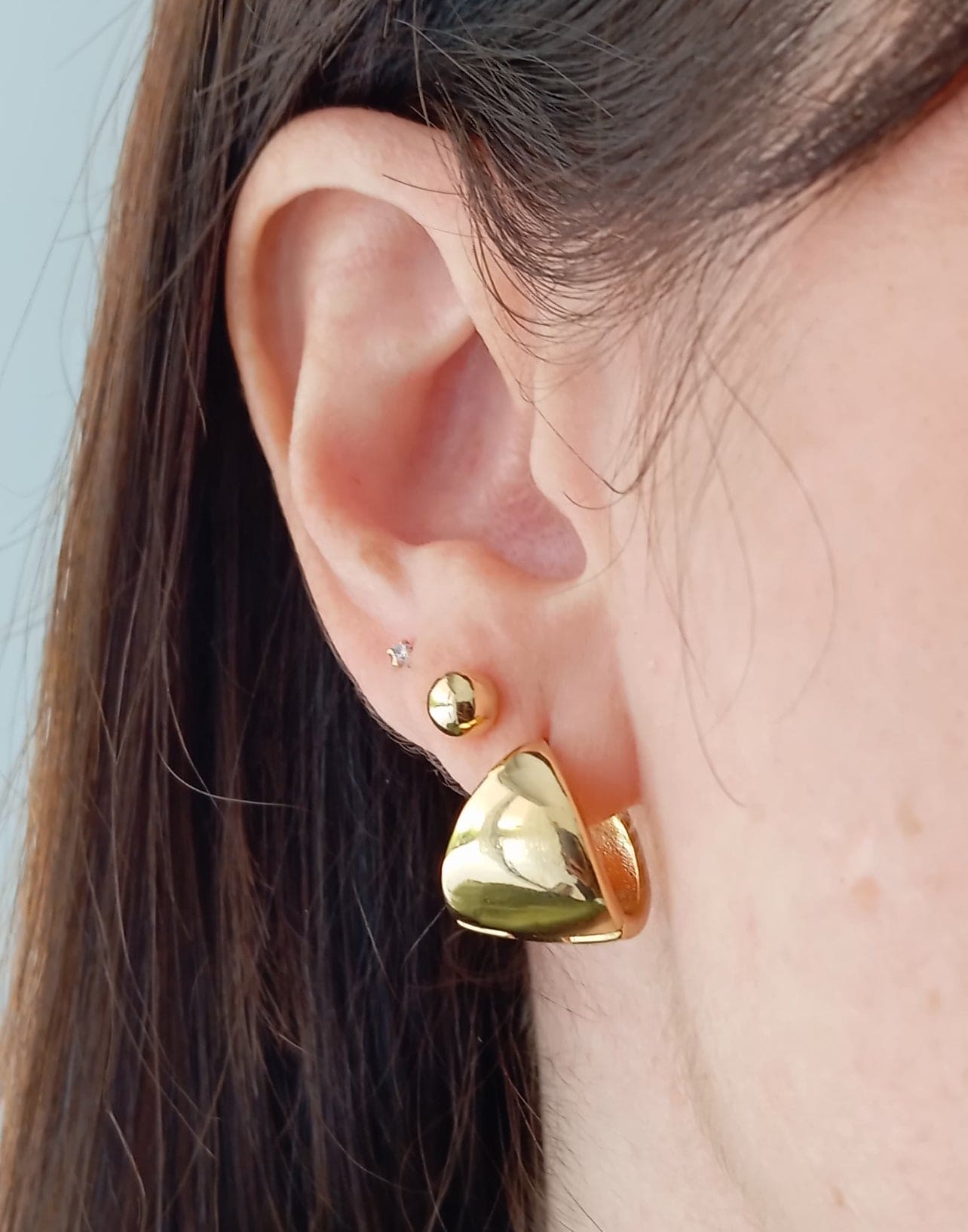 Smooth curved drop hoop 9582