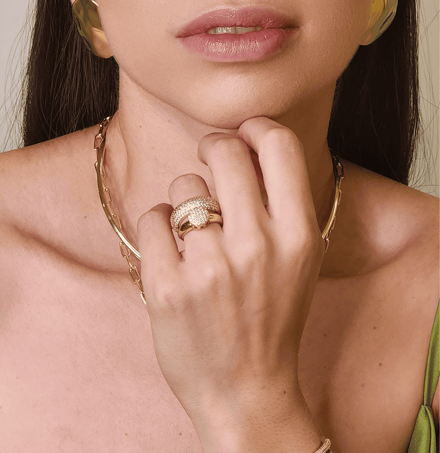 Pavé cluster ring 9843