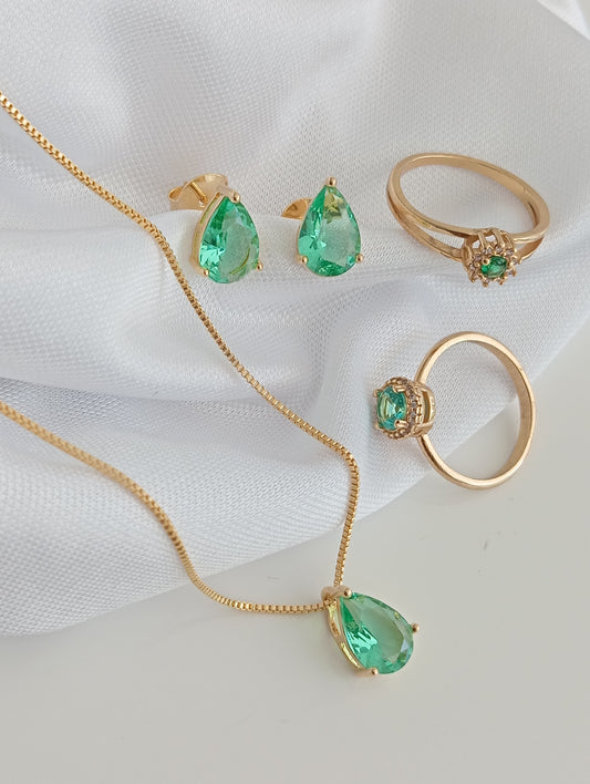 Green Drop Set with Smooth Base 10722