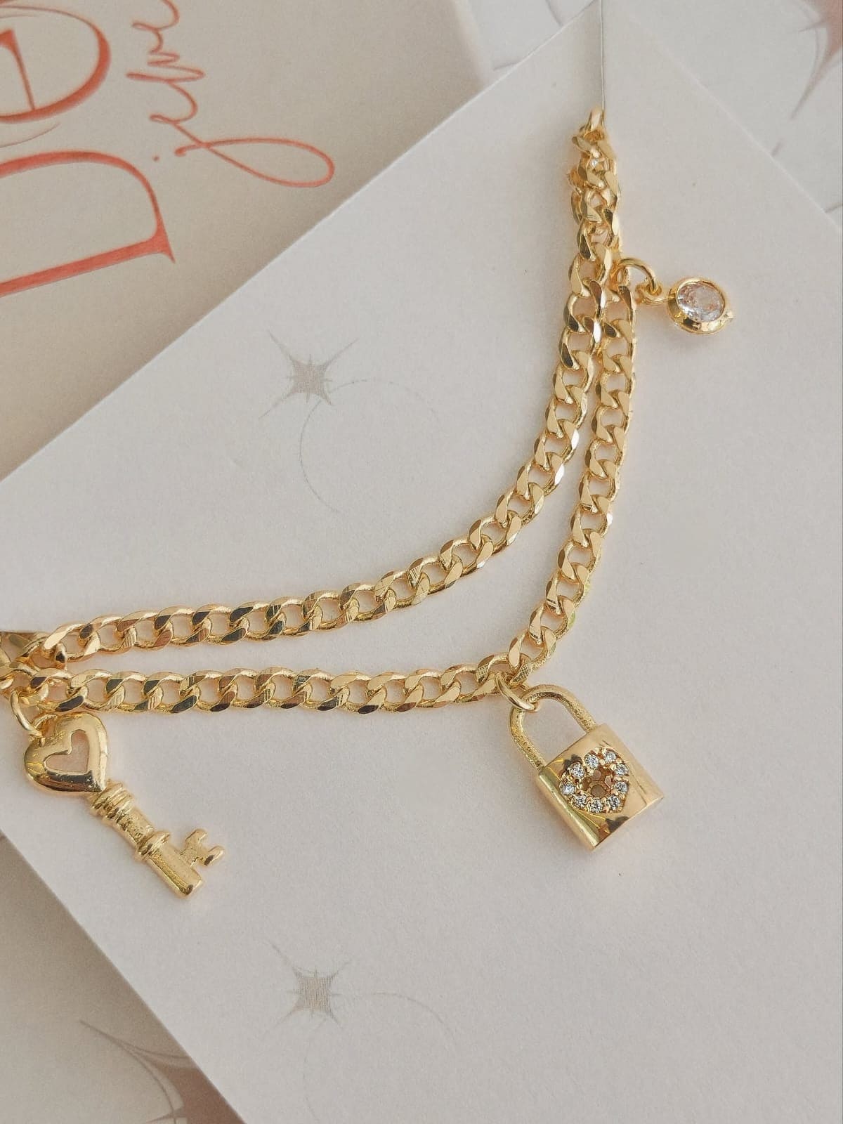 Double bracelet with pendants 4771