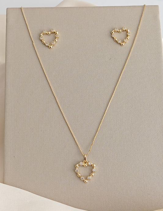 Set with heart and small spheres 11748