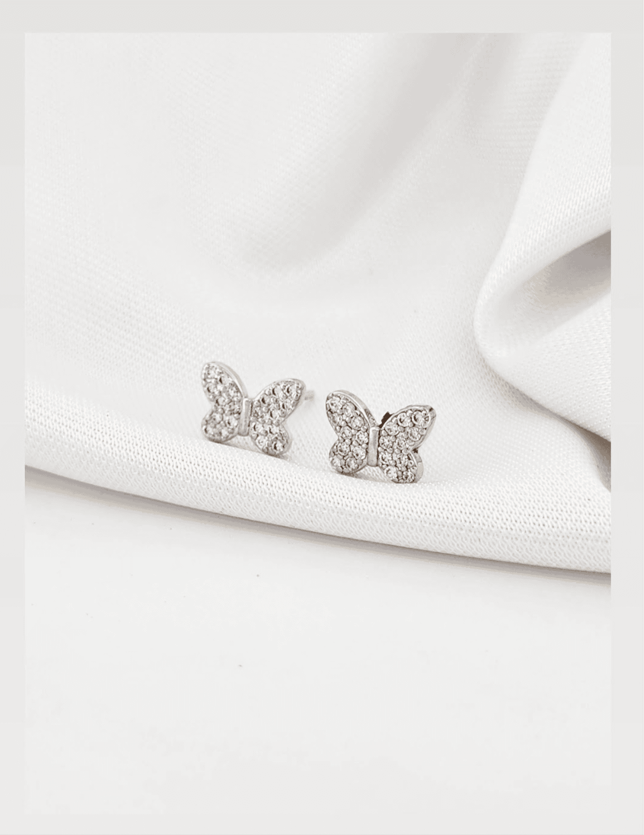 Pavé Butterfly Stud Earrings