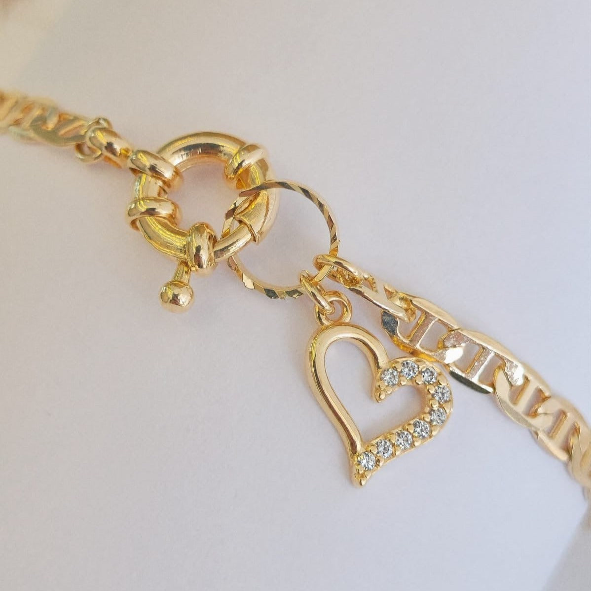 Bracelet with 1 Hanging Heart 5123