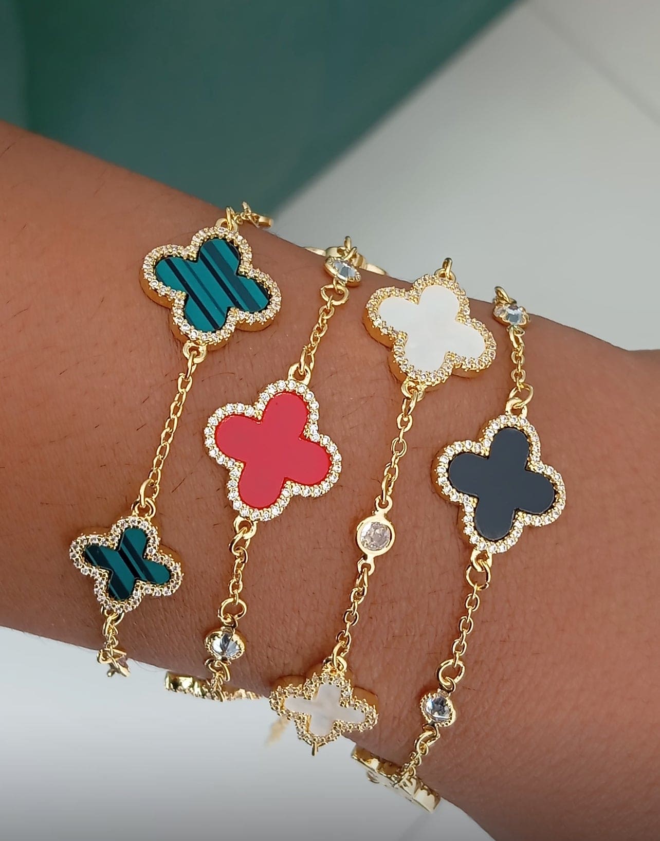 Clover bracelet with light points 11254