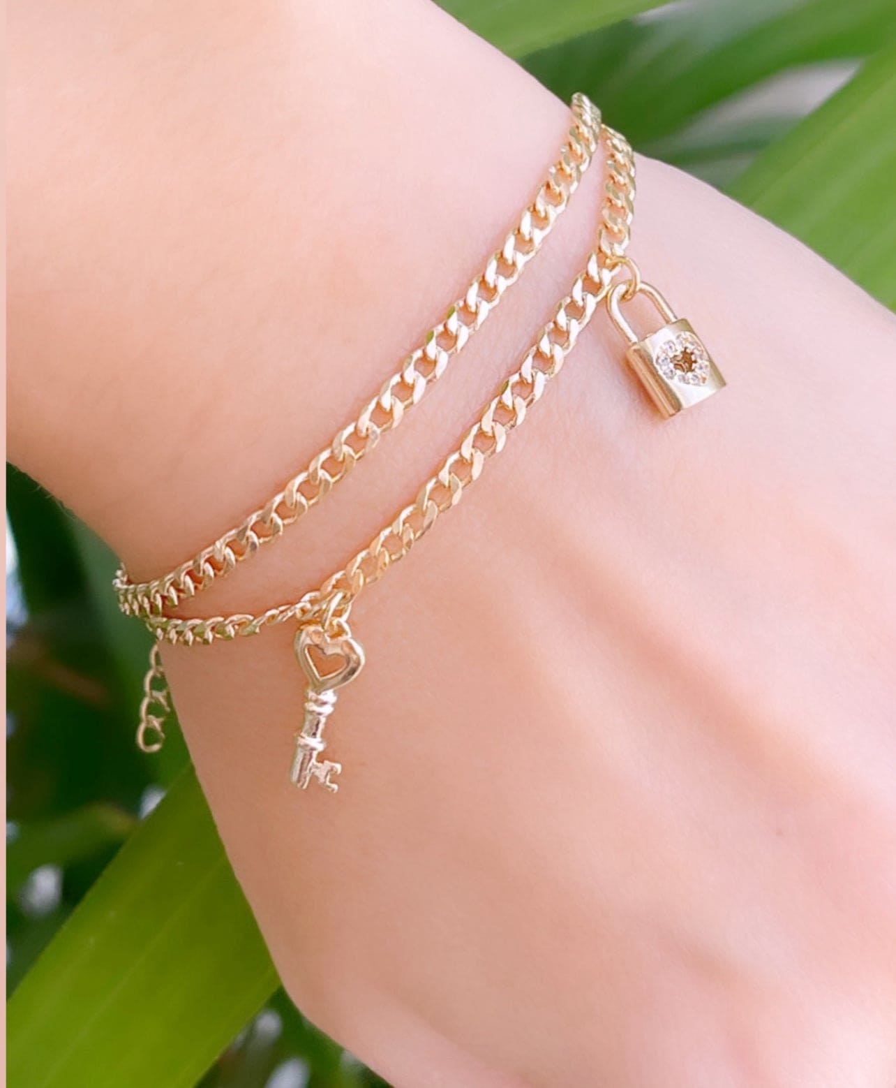Double bracelet with pendants 4771