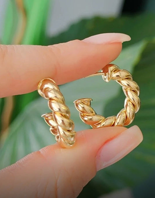 Braided Tube Hoop Earring