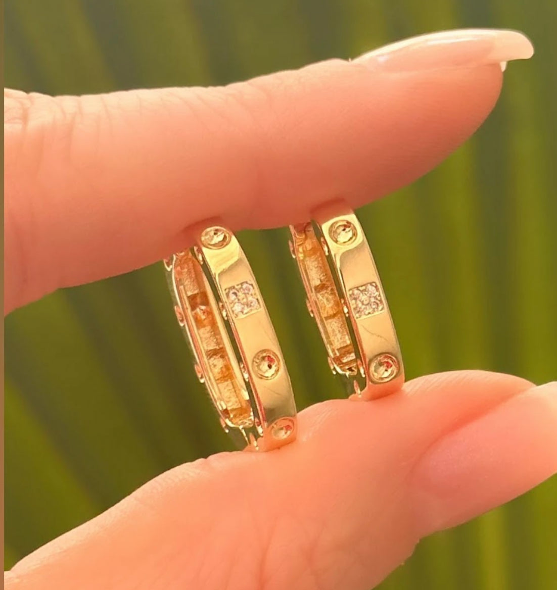 Square Click Hoop Earrings