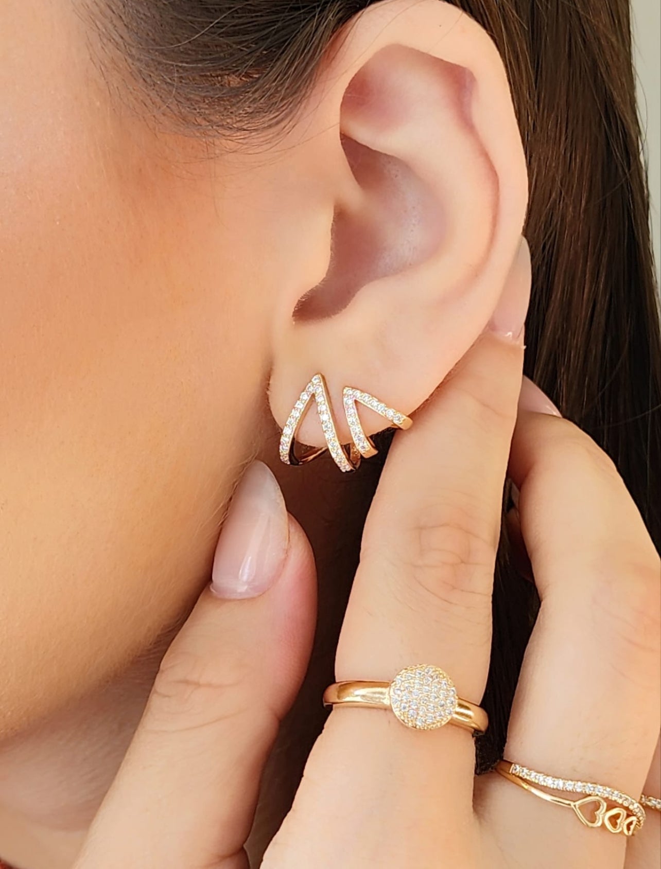 Claw earrings 9849