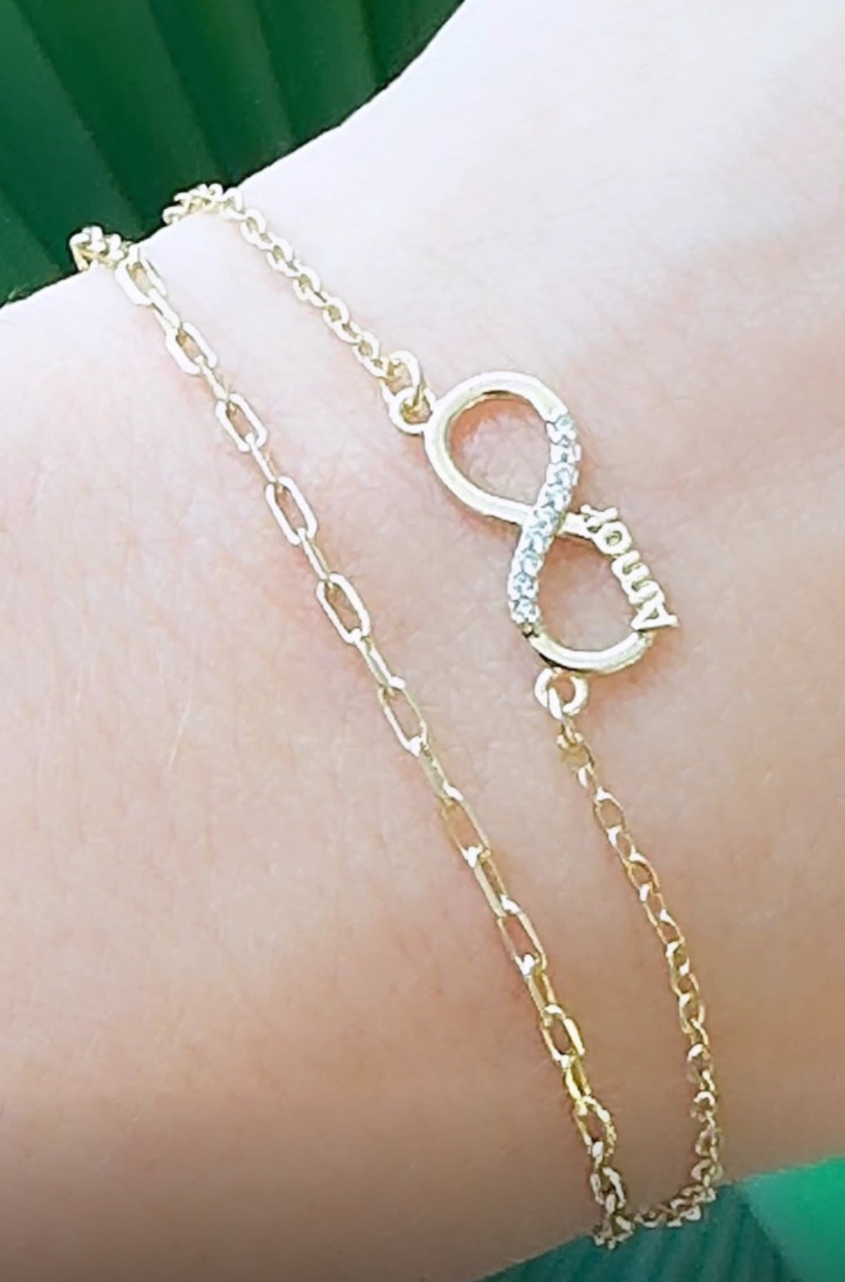 Infinity love bracelet with zirconia 9143