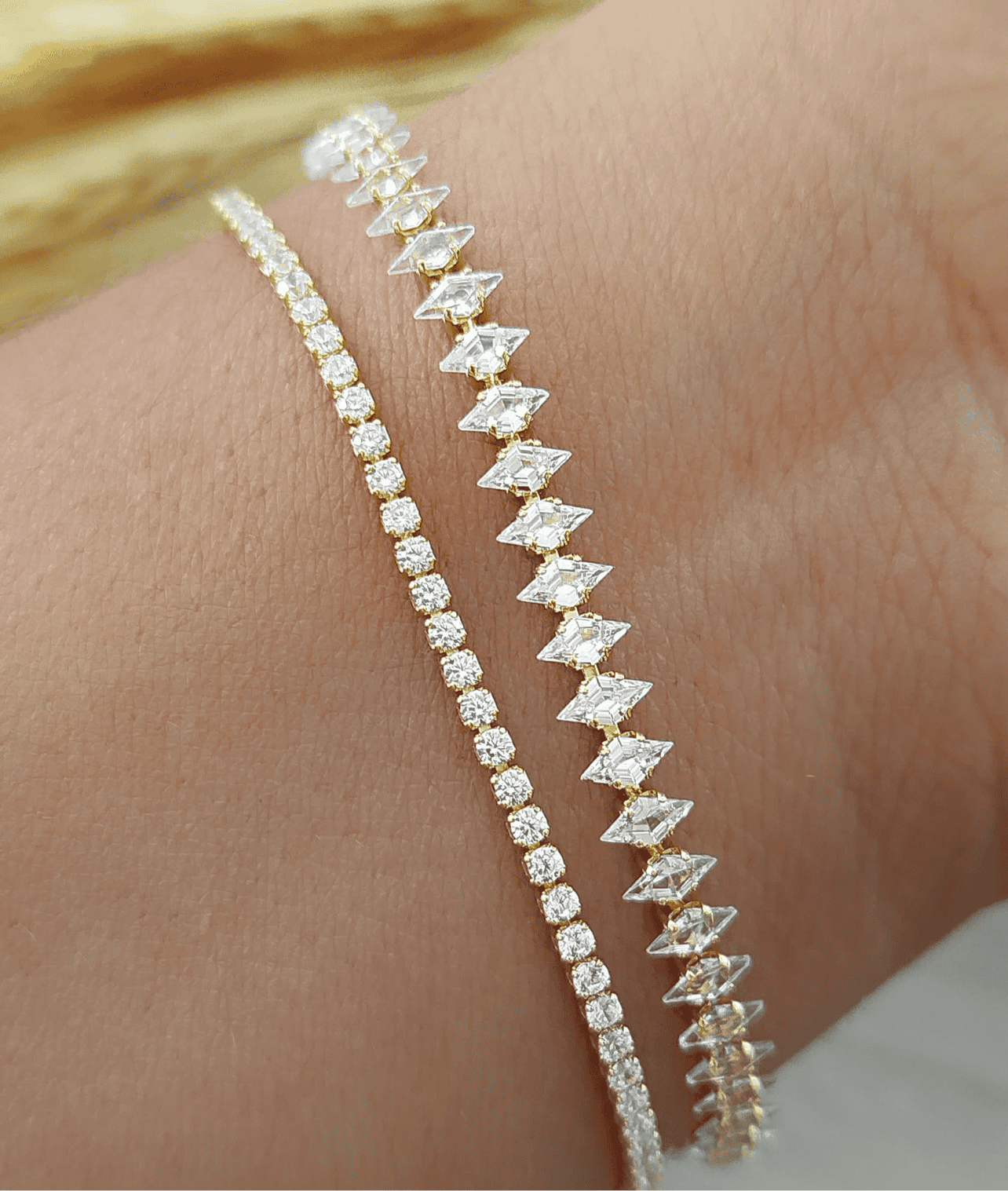 Rice grain riviera bracelet 9981