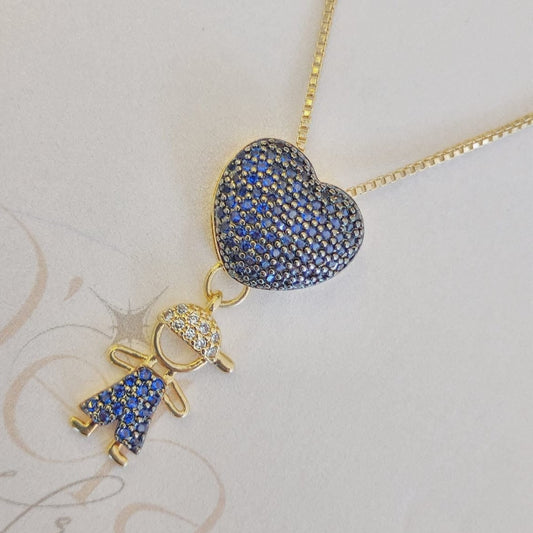 Blue boy necklace