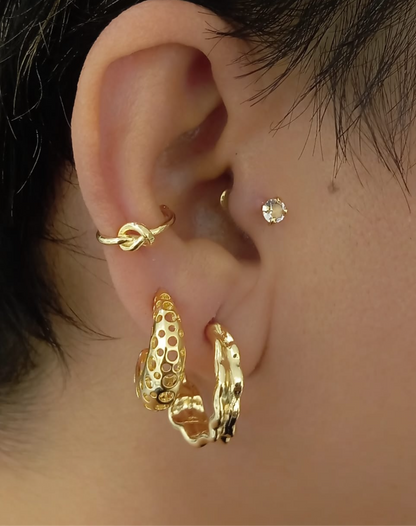 Open Half-moon Earring