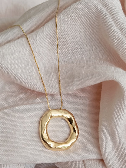 Necklace with Smooth Organic Pendant