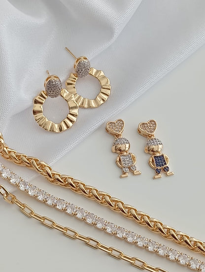 Pavé Oval Base Earring