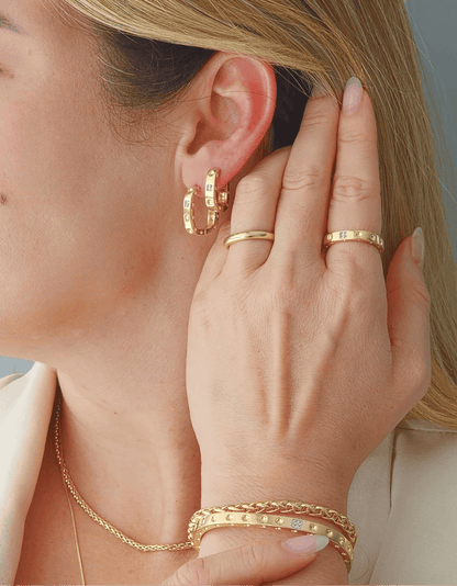Square Click Hoop Earrings