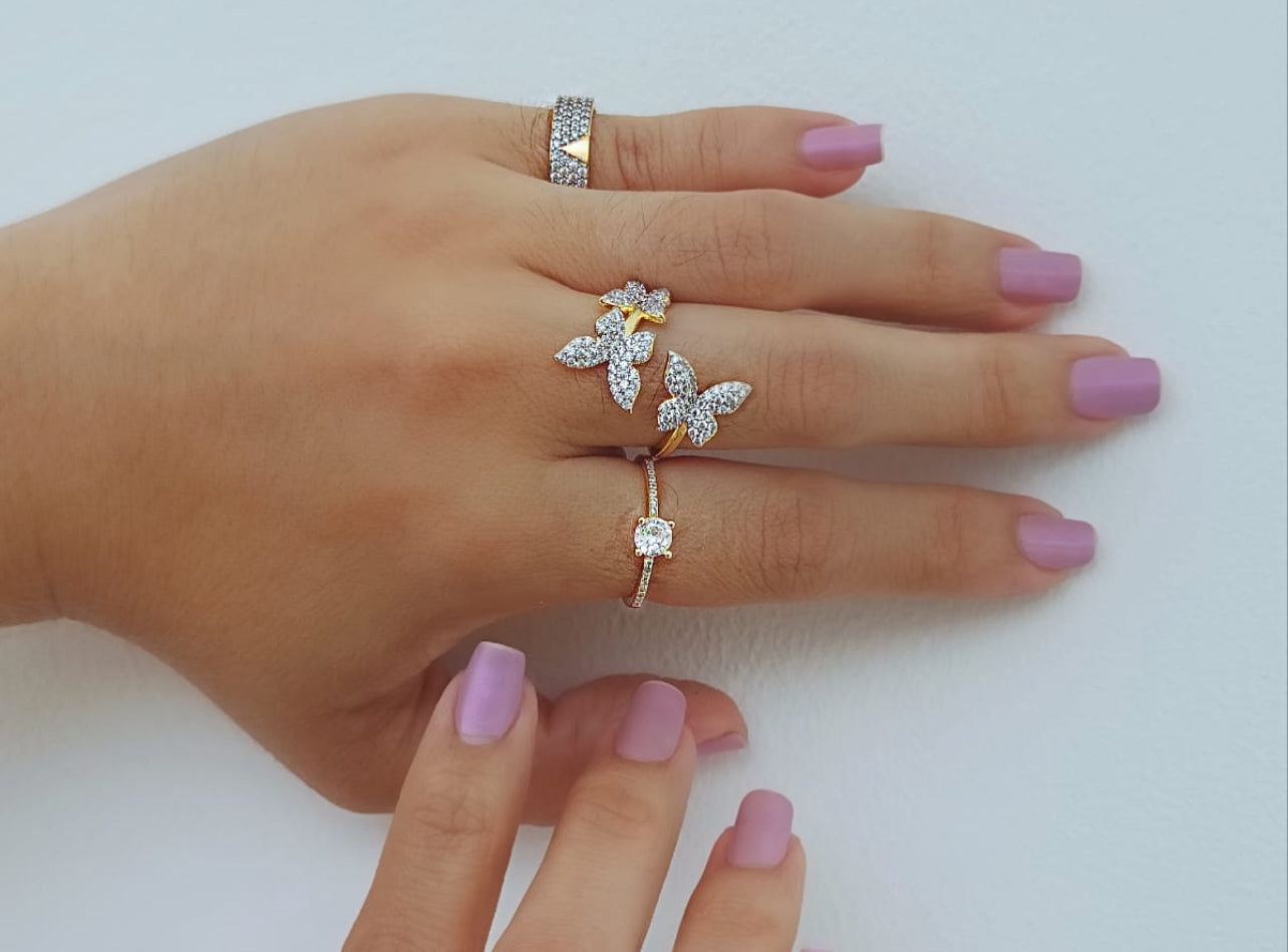 Three butterfly Ring 
 9082