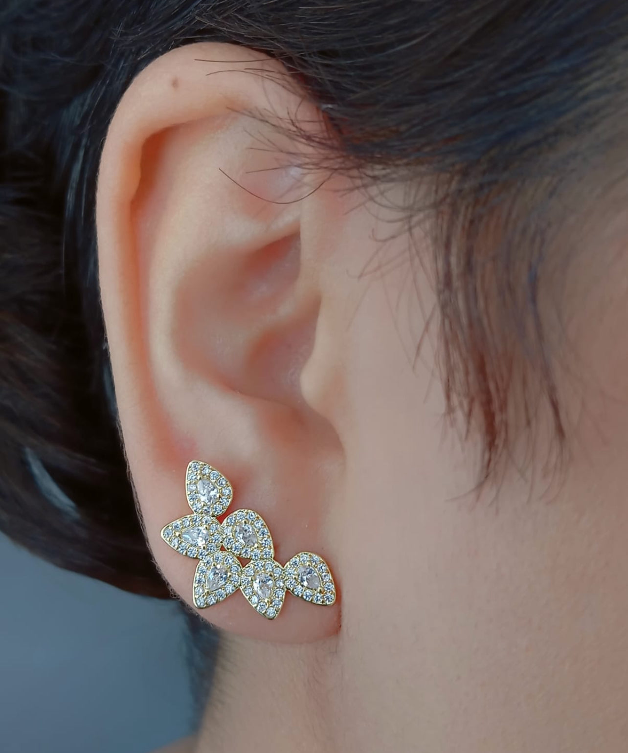 Pave-Set Drop Ear Cuff Earring 9553