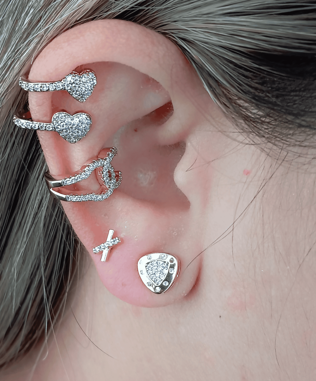 Triangular earring 9633