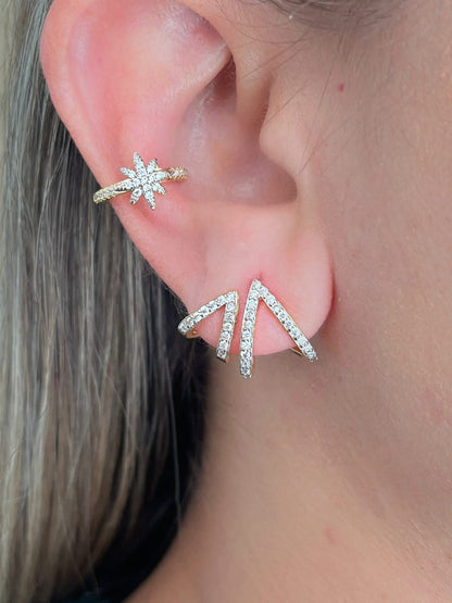 Star Piercing with One Inlaid Line