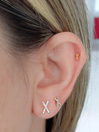 Smooth X Earring