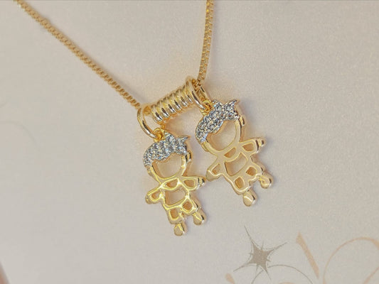 2 boys necklace