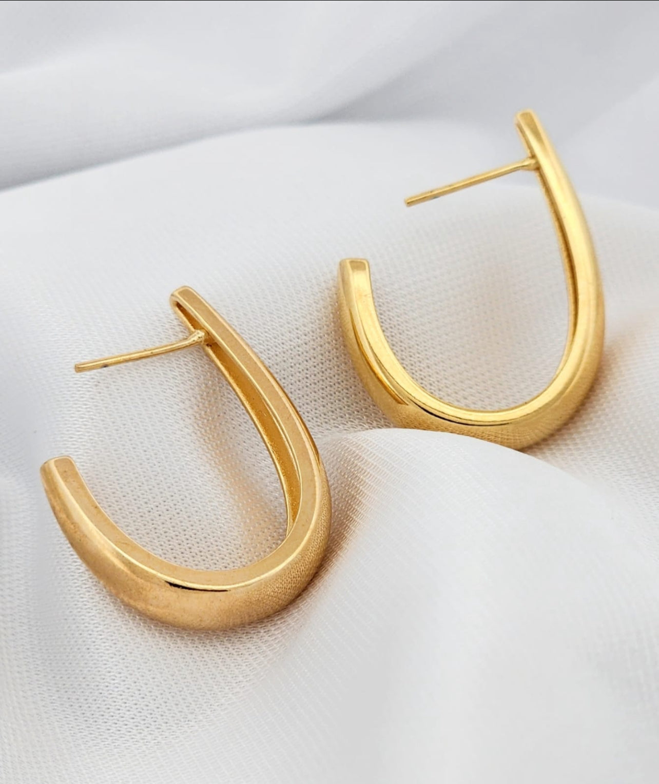 Smooth U Half Hoop Earrings