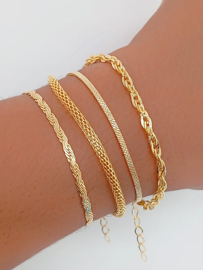 7-inch Scratched Link Bracelet