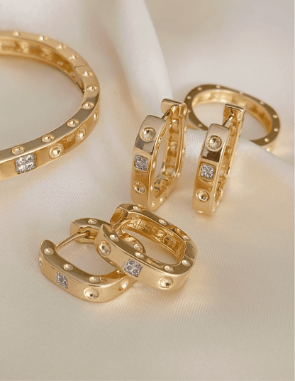 Square Click Hoop Earrings