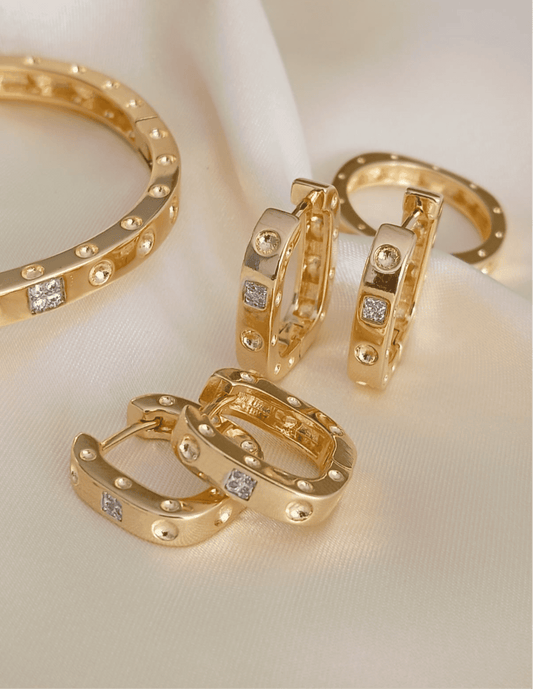 Square Click Hoop Earrings
