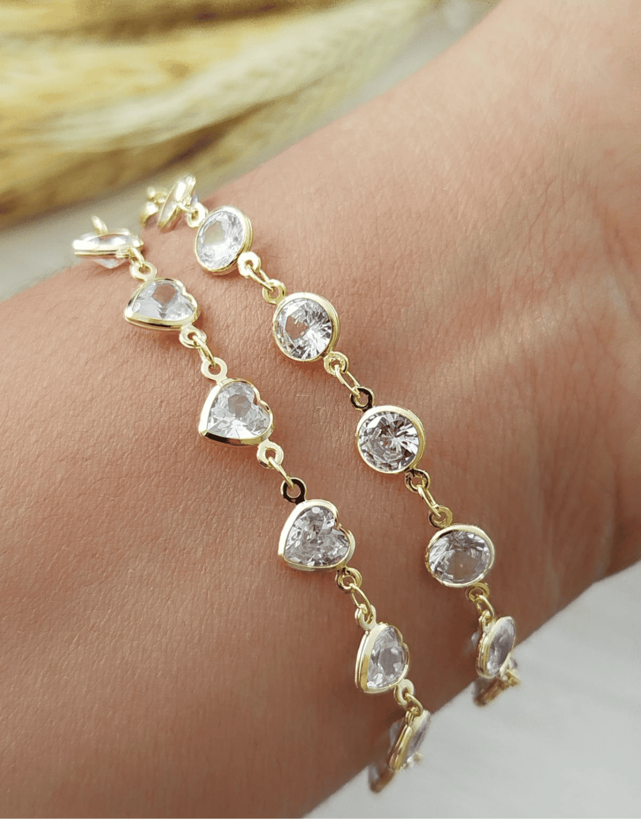 6.7-inch bracelet with 12 cubic zirconia stones 11825