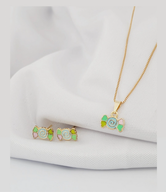 16-inch kids’ set featuring a colorful candy pendant 11377