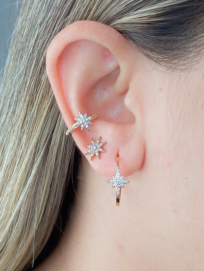 Star Piercing with One Inlaid Line