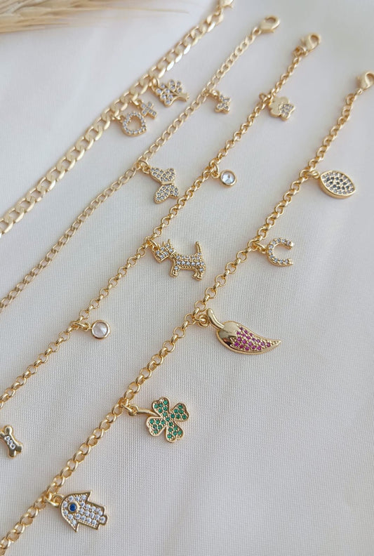 Pavé Pet Bracelet with Portuguese Link
