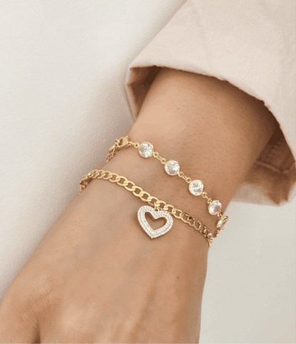 6.7-inch Bracelet with Twelve Sparkling Accents