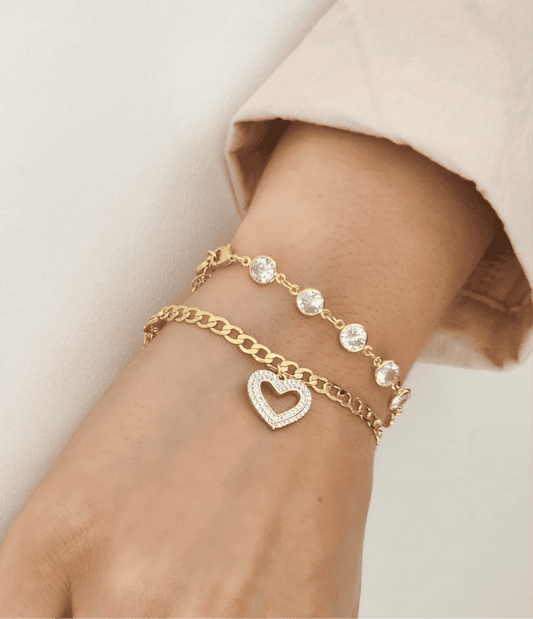 6.7-inch bracelet with 12 cubic zirconia stones 11825