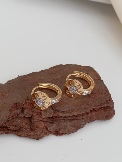 IC Pavé Ball Hoop Earring
