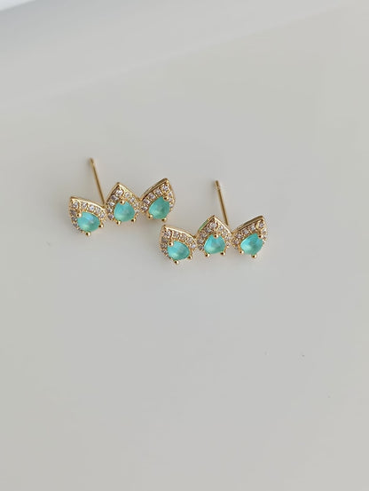 Ear Cuff Earring with 3 Drop Sparkling Accents