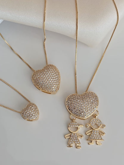 Two Little Loves Heart Necklace