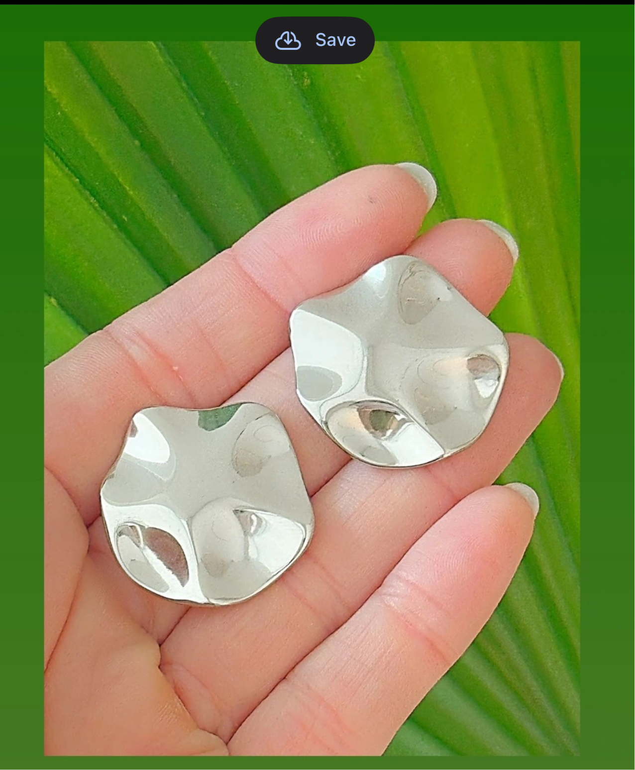 Plated stainless steel Earring 12092