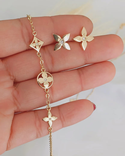 4-petal Flower Earring