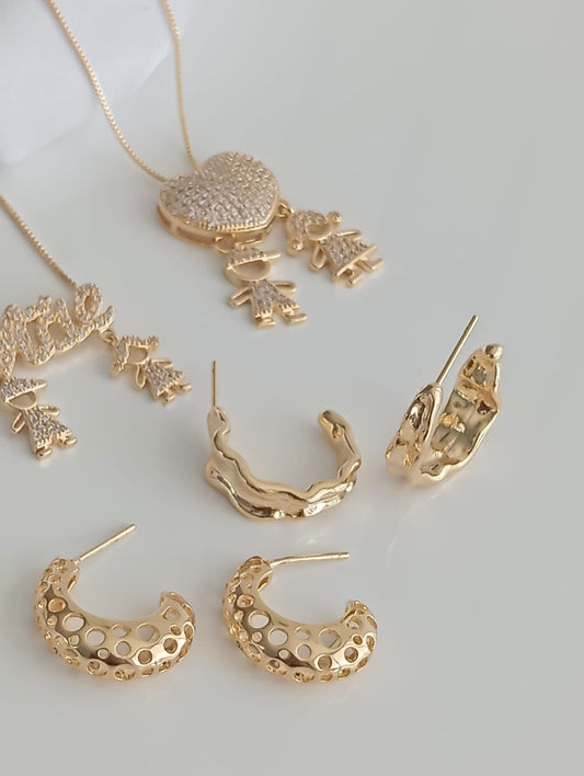 Open Half-moon Earring