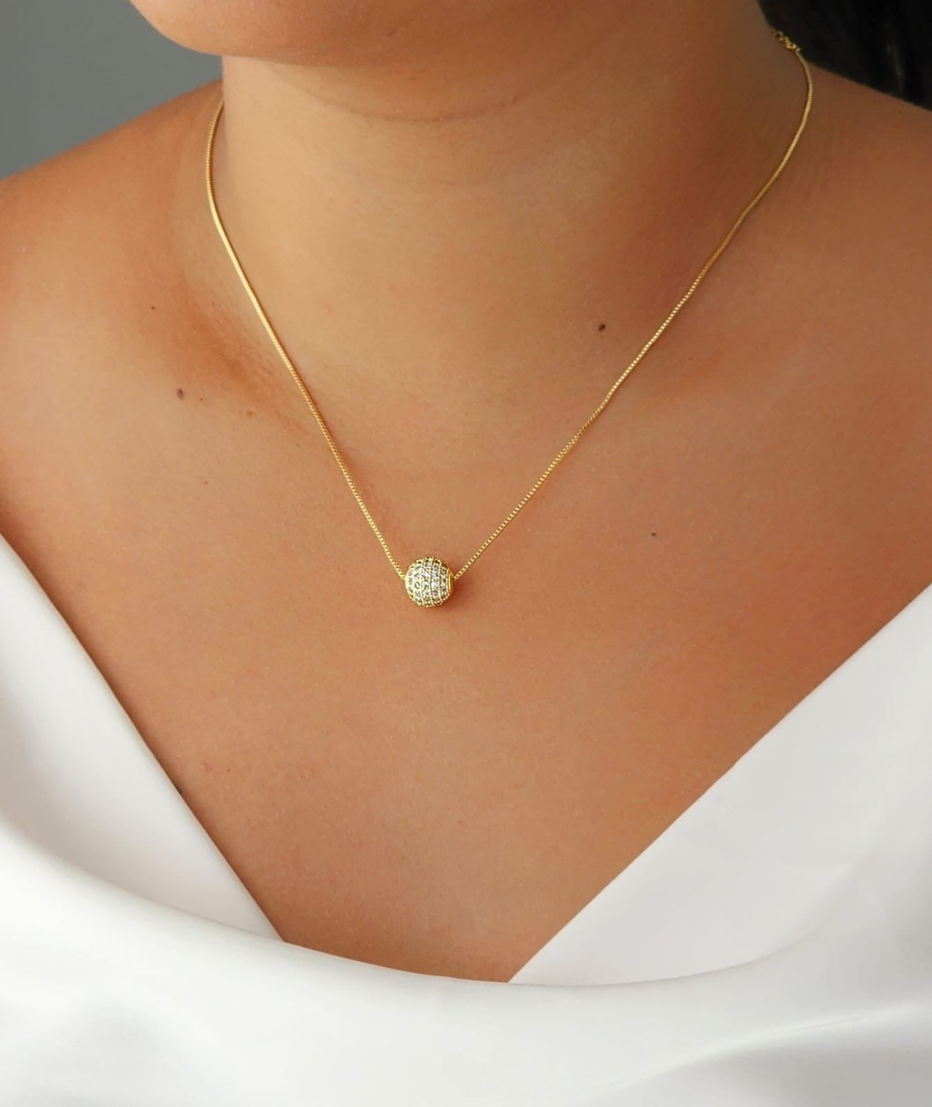 Pavé Sphere Necklace 9480