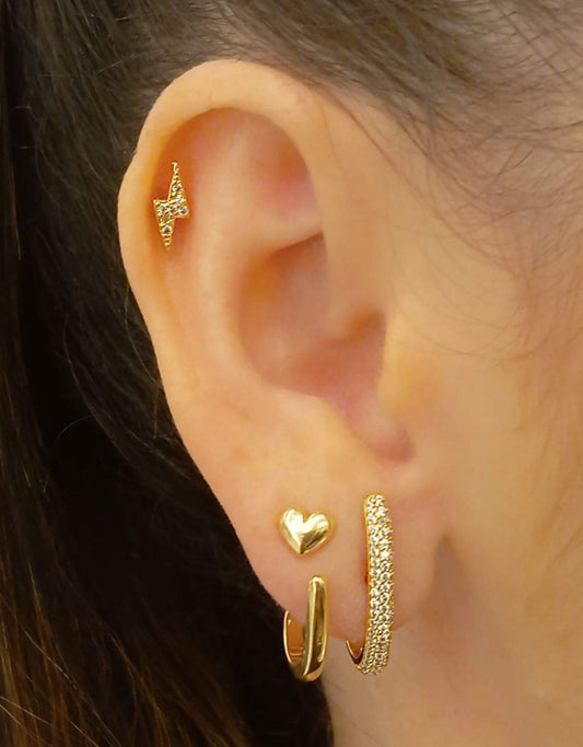 Pavé Lightning Bolt Earring