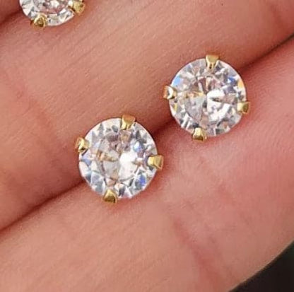 Large Sparkling Stud Earrings