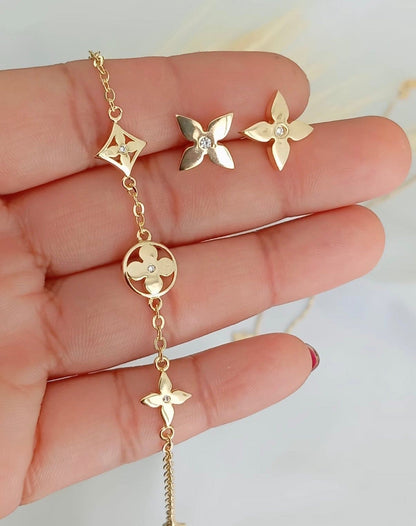 Three-Charm Chain Bracelet